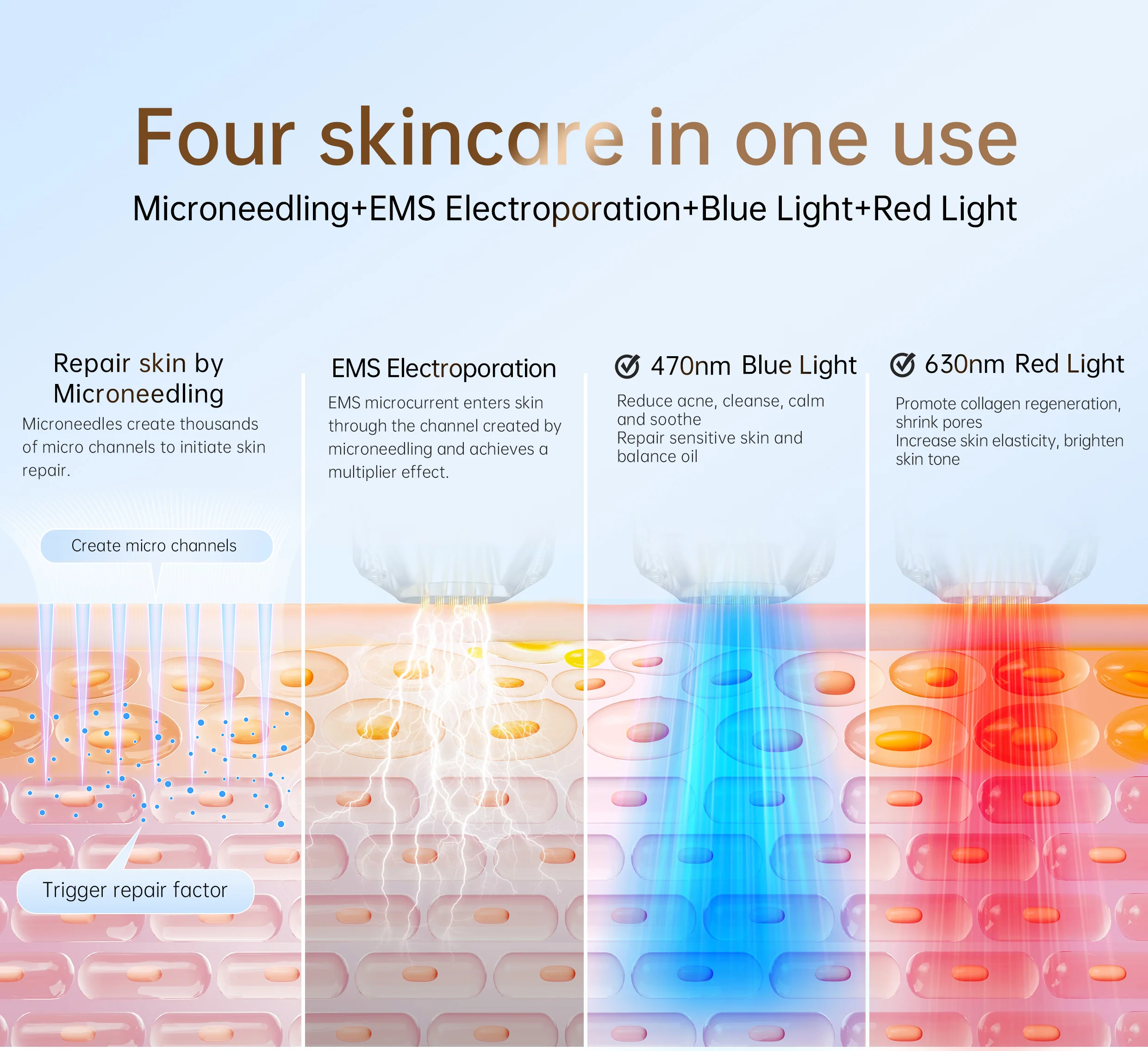 Bio Pen Q2 By Dr. Pen 3-in-1 Microneedling Pen With LED Light Therapy and Microcurrent - Image 23