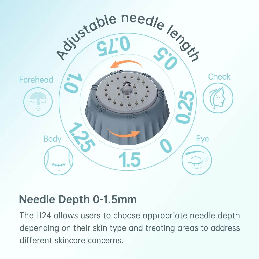 Dr. Pen Bio Needle H24 Hydra Adjustable Derma Stamp (10ml) - Image 3