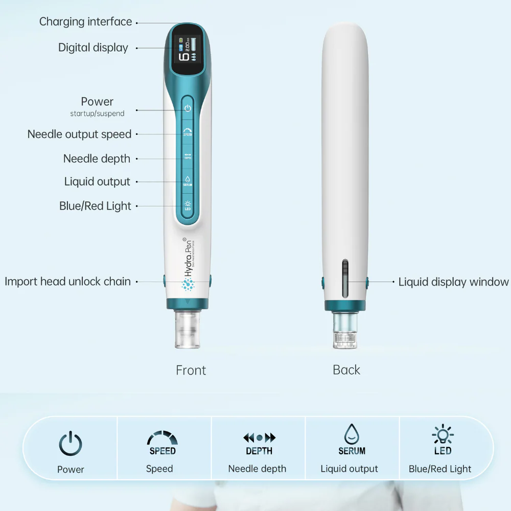 *NEW* Hydra Pen H6 Advanced Serum Infusion Microneedling Pen with Light Therapy - Image 11