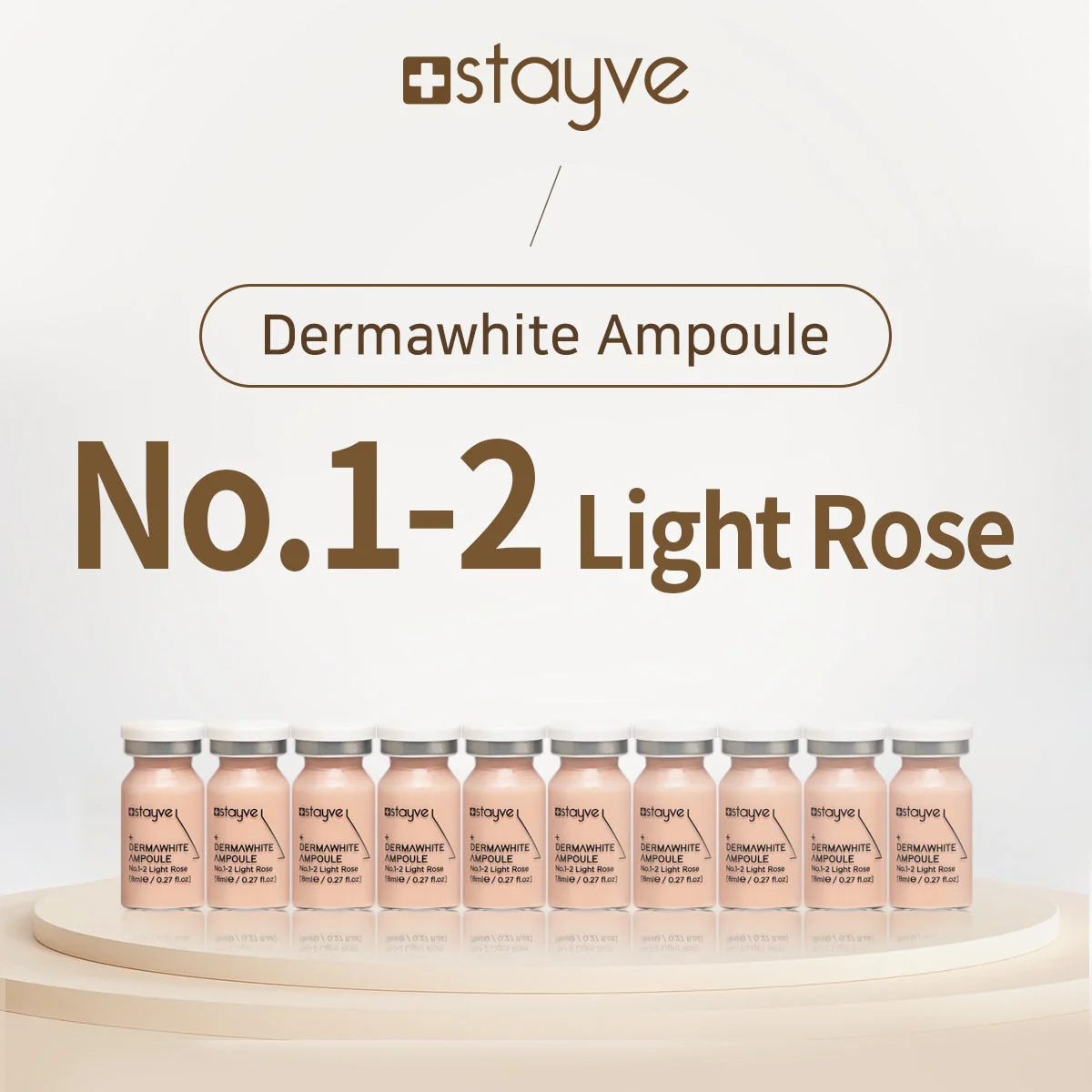 Stayve BB Glow Dermawhite Ampoule - No 1-2 Light Rose (8ml x 10 vials) - Image 4