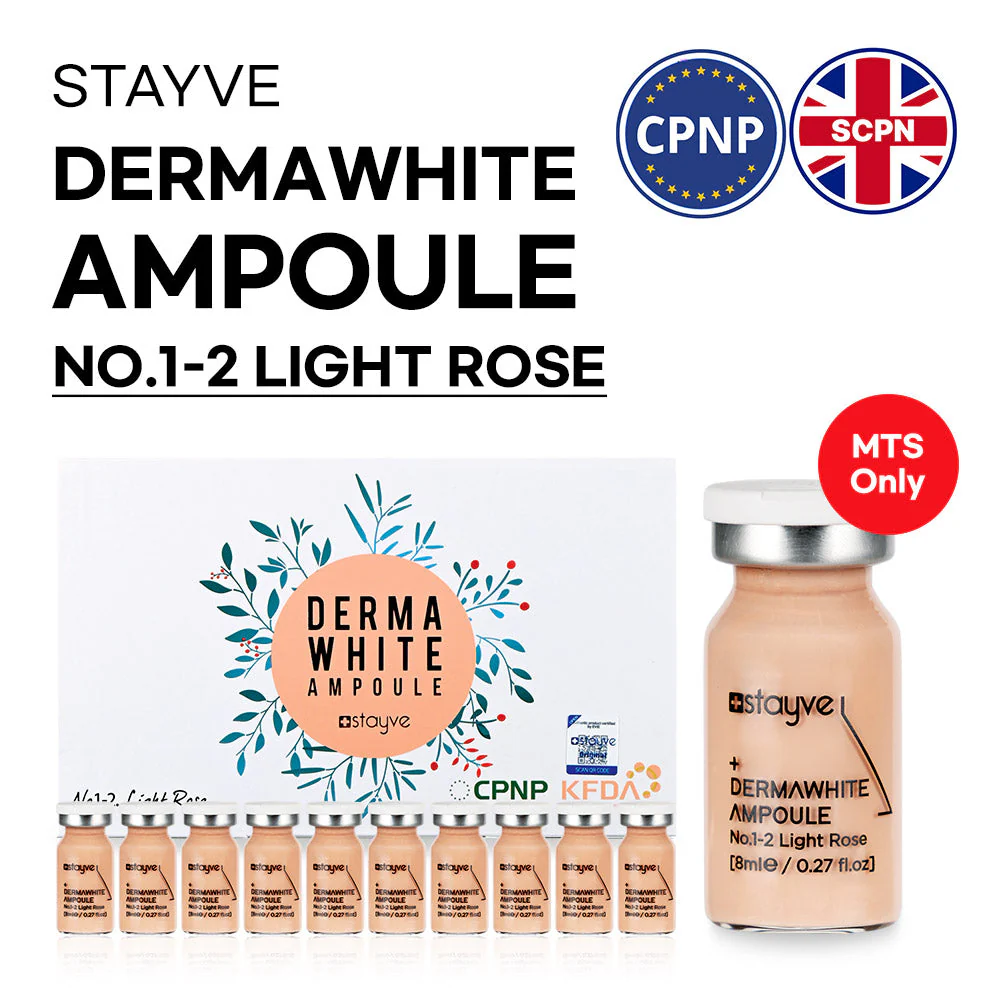 Stayve BB Glow Dermawhite Ampoule - No 1-2 Light Rose (8ml x 10 vials) - Image 5